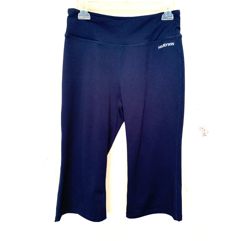 HISKYWIN CROPPED JOGGING YOGA INNER POCKET STRETCH EXERCISE PANTS WOMEN'S SIZE M